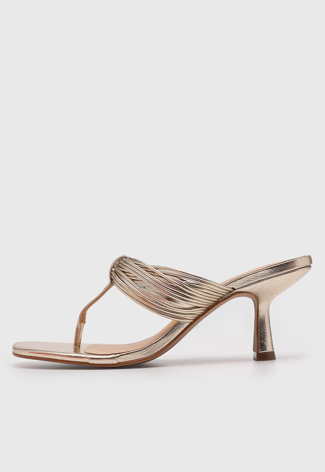 Imagem principal Sandália Feminina Luiza Barcelos Tiras Metalizada Dourada Luiza Barcelos dourado