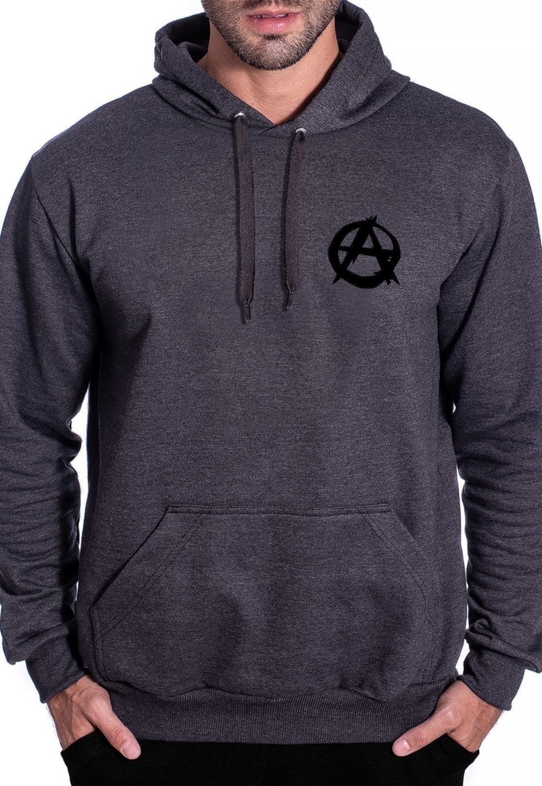 Imagem principal Blusa de Frio Moletom Flanelado Benellys Anarchy Joggers Canguru Chumbo Benellys grafite