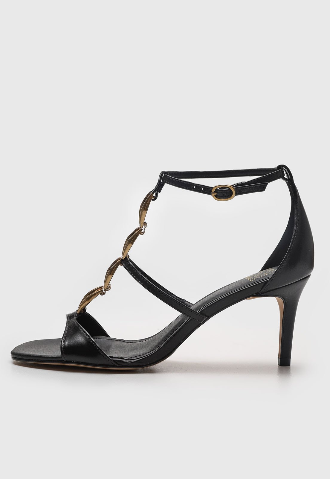 Imagem principal Sandália Feminina Degalls Corrente Salto Fino Preta Degalls preto