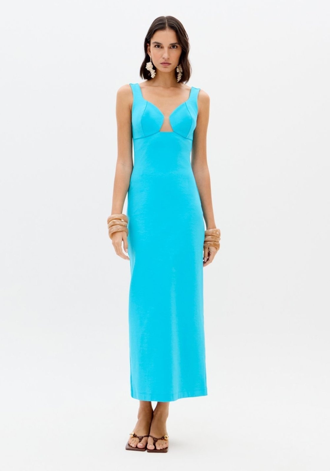 Imagem principal Vestido Super Midi De Alças Com Recorte Lança Perfume azul