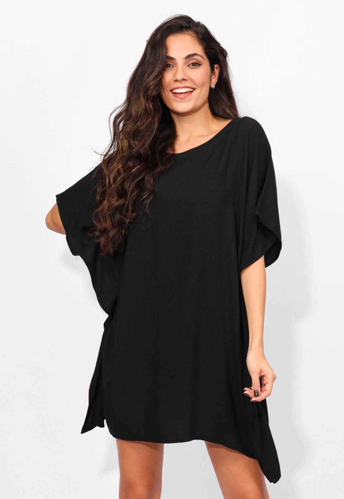 Imagem principal Vestido Kaftan Curto Amazonia Vital Amazonia Vital preto