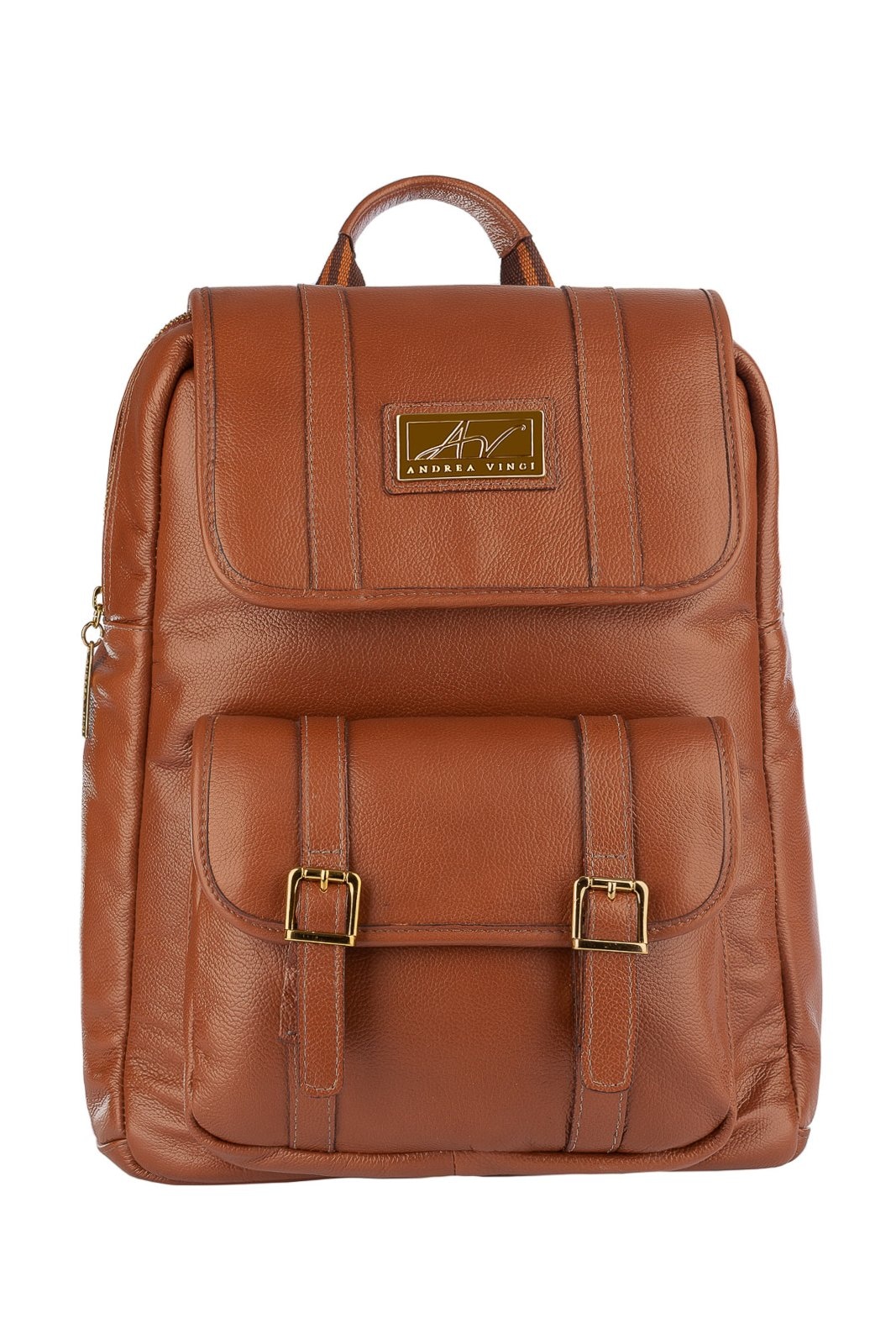 Imagem principal Mochila de couro liso Trip - Whisky Andrea Vinci vermelho