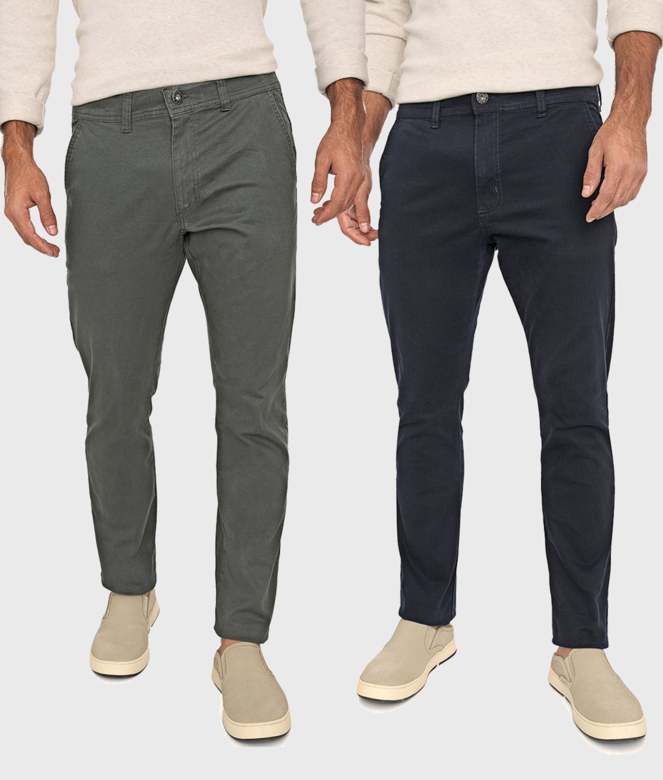 Imagem principal Kit 2 Calças Macaw Sarja Elastano Insert e Marinho Multicolor Macaw azul/multicolorido/verde/verde oliva verde