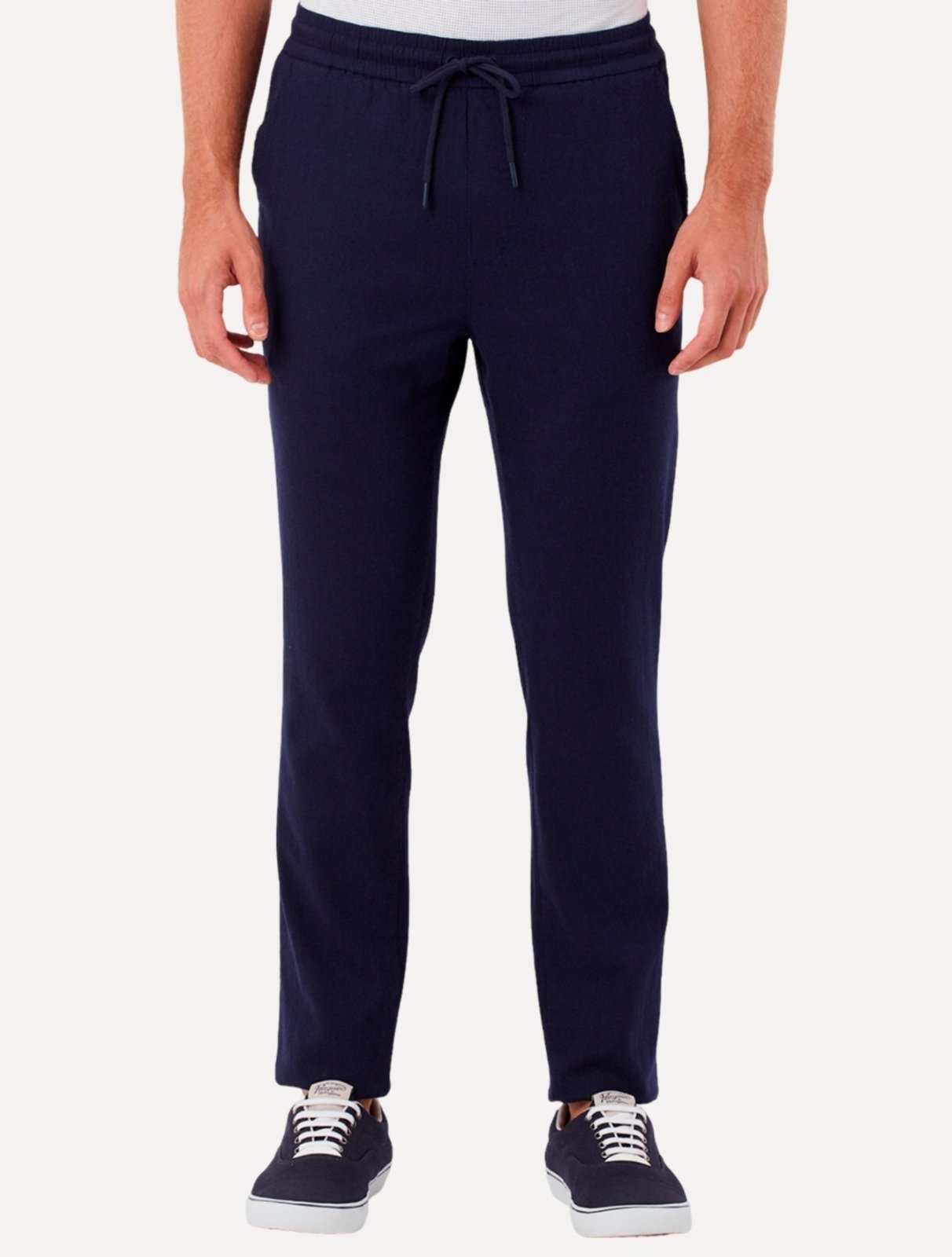 Imagem principal Calça Original Penguin Masculina Relax Sport Linho Lisa Marinho Original Penguin azul