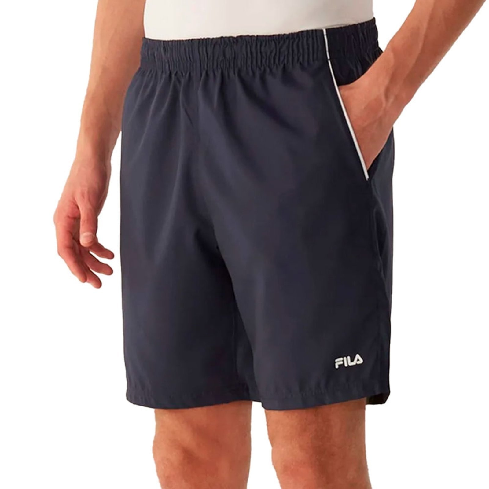 Imagem principal Bermuda Masculina Fila Train II Cós com Cordão Branco Fila preto