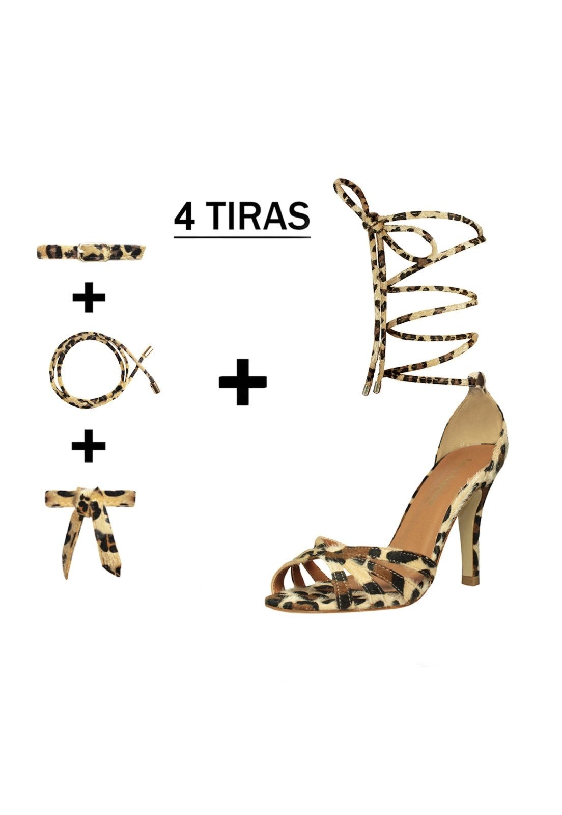 Imagem principal Sandália Troca Tira Salto Alto Luiza Sobreira Trançada Mod. 541-2 Luiza Sobreira onça