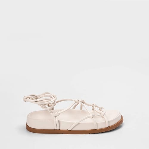 Sandália Rasteira Gabriela Amarração Nós