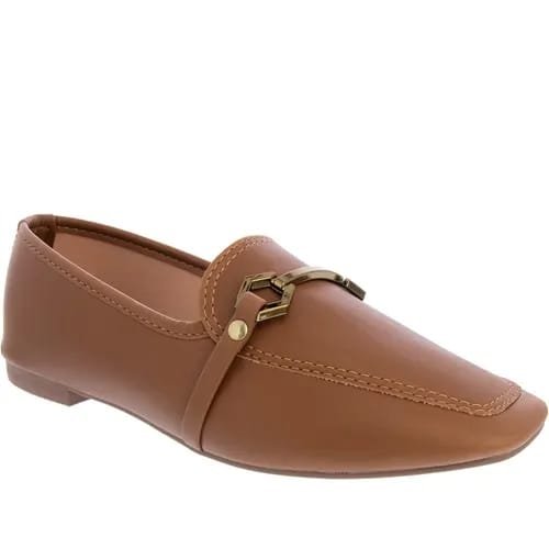 Mocassim Gabriela Fivela Elos Hexágonais