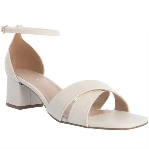 Sandália Penélope Salto Grosso Tiras Cruzadas