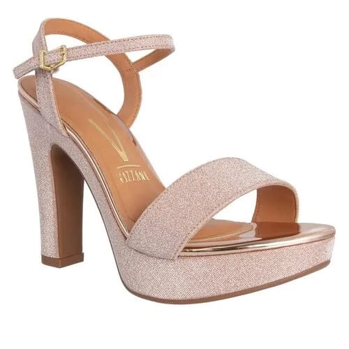Sandália Vizzano Plataforma Meia Pata Fivela Glitter Rosé