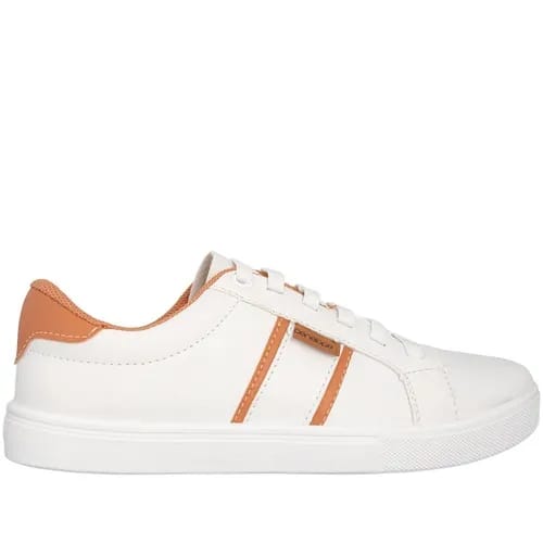Tênis Penélope Casual Feminino Recortes Sobreposição Caramelo &