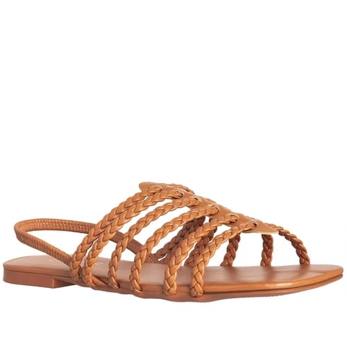 Sandália Rasteira Gabriela Tiras Tressê