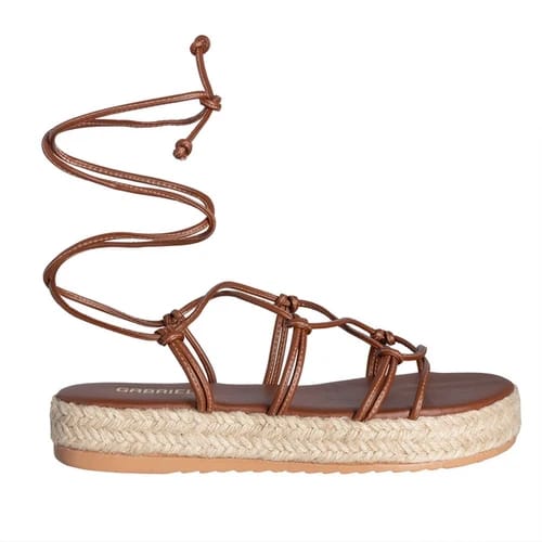 Sandália Gabriela Flatform Amarração Nó