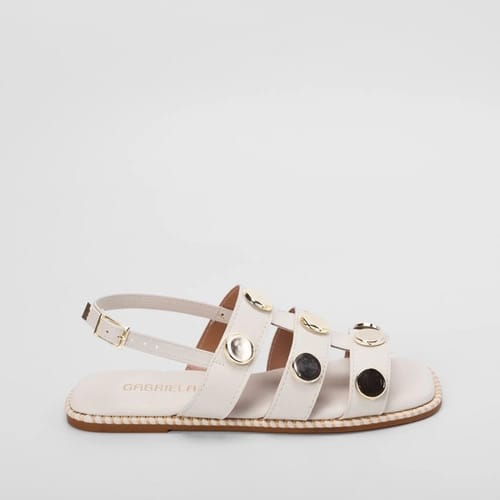 Sandália Rasteira Gabriela Tiras & Esferas