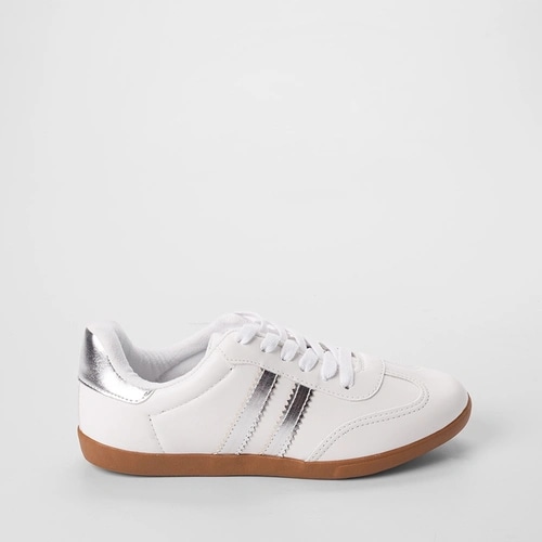 Imagem principal Tênis Casual Feminino Penélope Detalhe Recorte Metalizado PENÉLOPE Branco