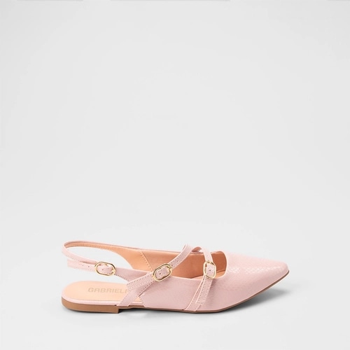 Imagem principal Sapatilha Boneca Slingback Feminino Gabriela Tiras Fivelas Verniz GABRIELA Nude