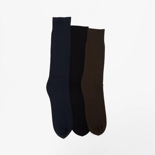 Kit Meia Cano Médio Masculina Selene 3 Pares 37-44 Multicolor