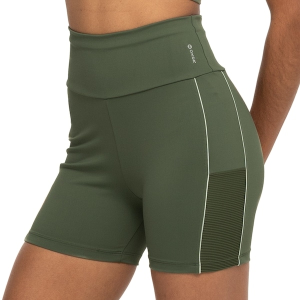 Imagem principal Bermuda Feminina Oxer Textura Cós édio édia Compressão Oxer VERDE ESCURO