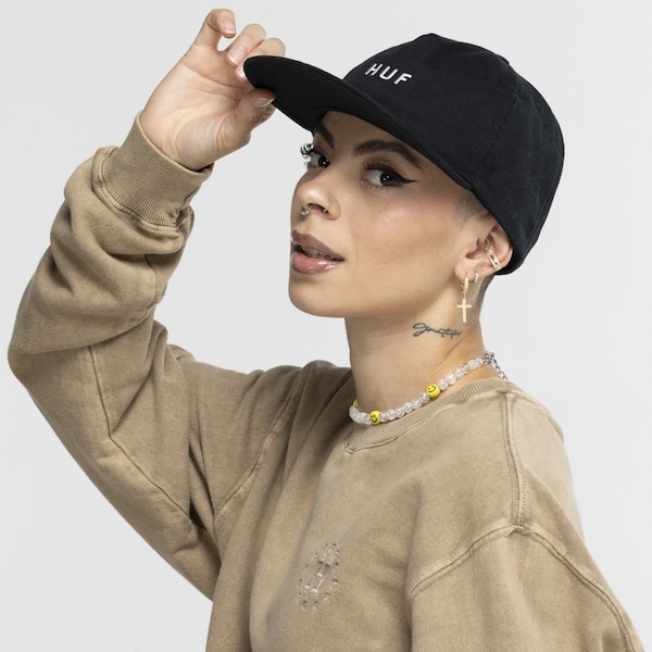 Imagem principal Boné Aba Reta Huf Snapback Dat Hat Logo Reg Metal HUF PRETO