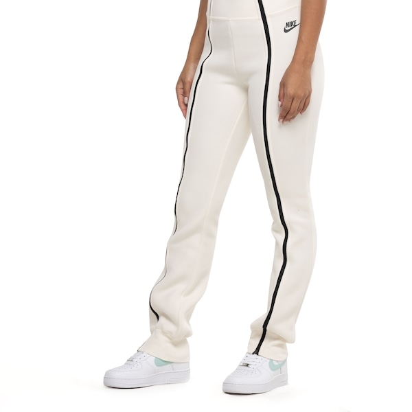 Imagem principal Calça Feminina Nike Sportswear Tch Flc Hr Slim Zip Nike OFF WHITE/PRETO