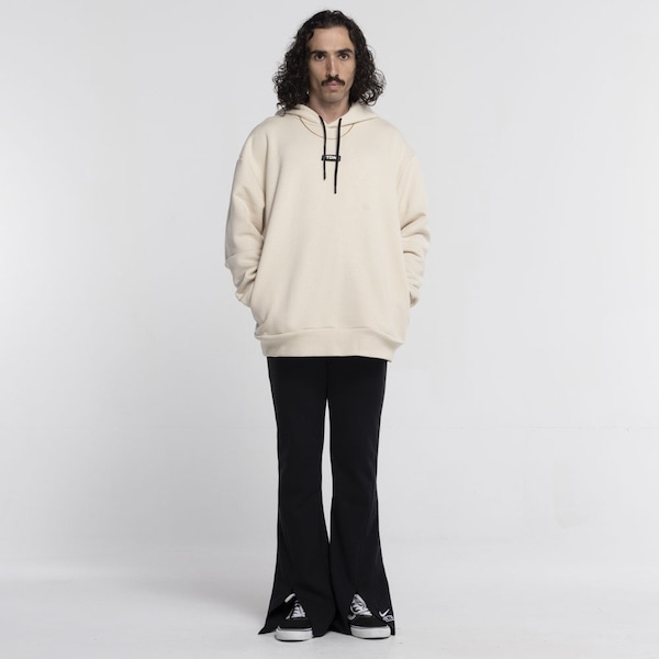 Imagem principal Blusa de Moletom FTDNC com Capuz Estampado FTDNC BEGE