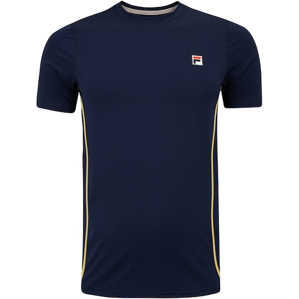 Imagem principal Camiseta Masculina Fila Manga Curta Tennis Mach Fila AZUL ESC/AMARELO