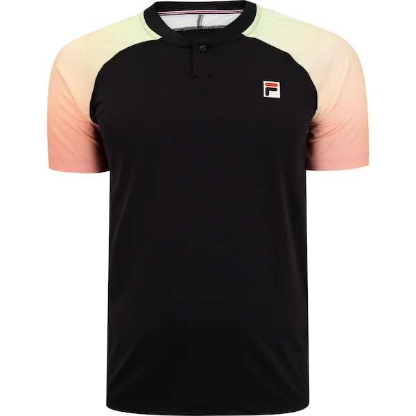 Imagem principal Camiseta Masculina Fila Manga Curta Classic Fila PRETO/LARANJA