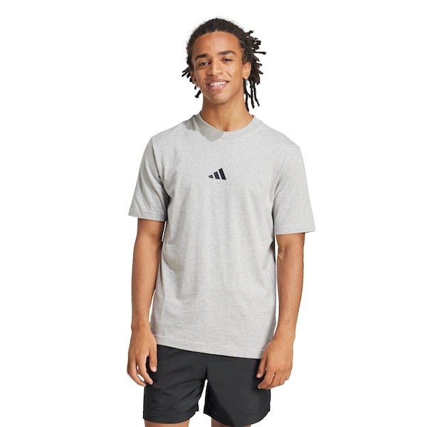 Imagem principal Camiseta Básica Masculina adidas Logo Pequeno Adidas CINZA CLA/PRETO