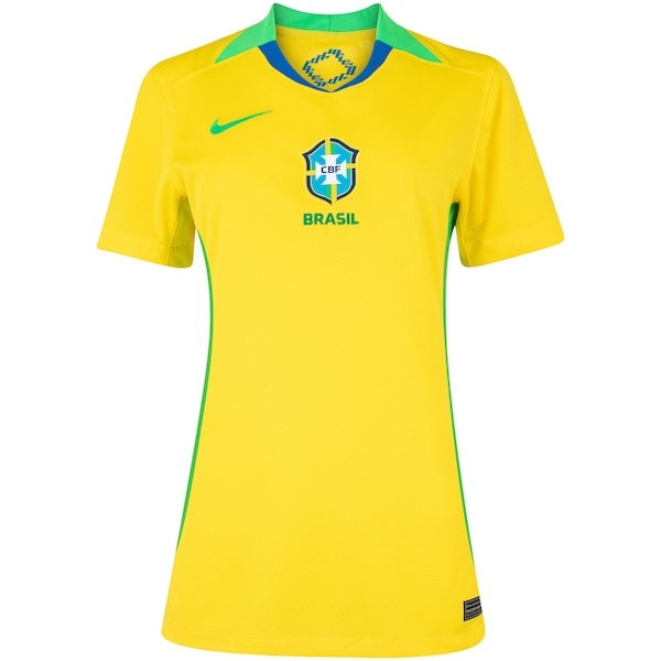 Imagem principal Camisa da Seleção do Brasil CBF I 25/26 Torcedor Pro Nike Feminina Nike VERDE CLARO