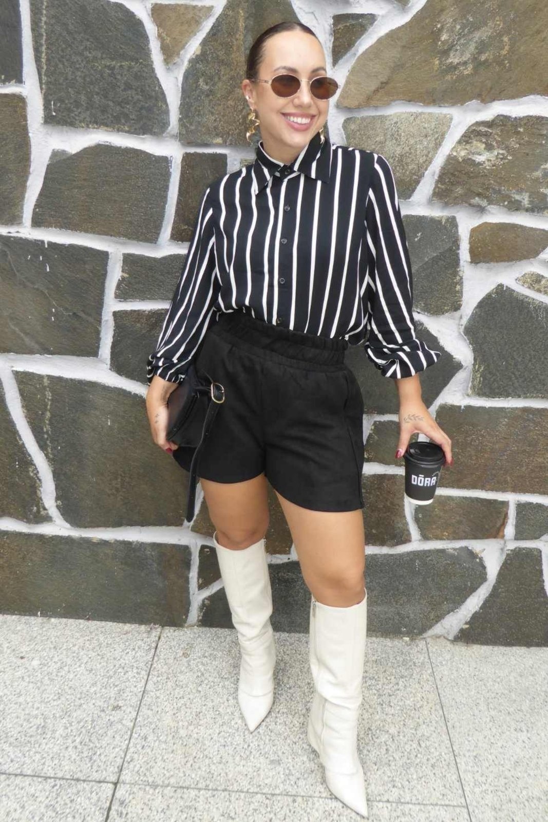 Imagem principal Short Vanibele Suede Vanibele preto