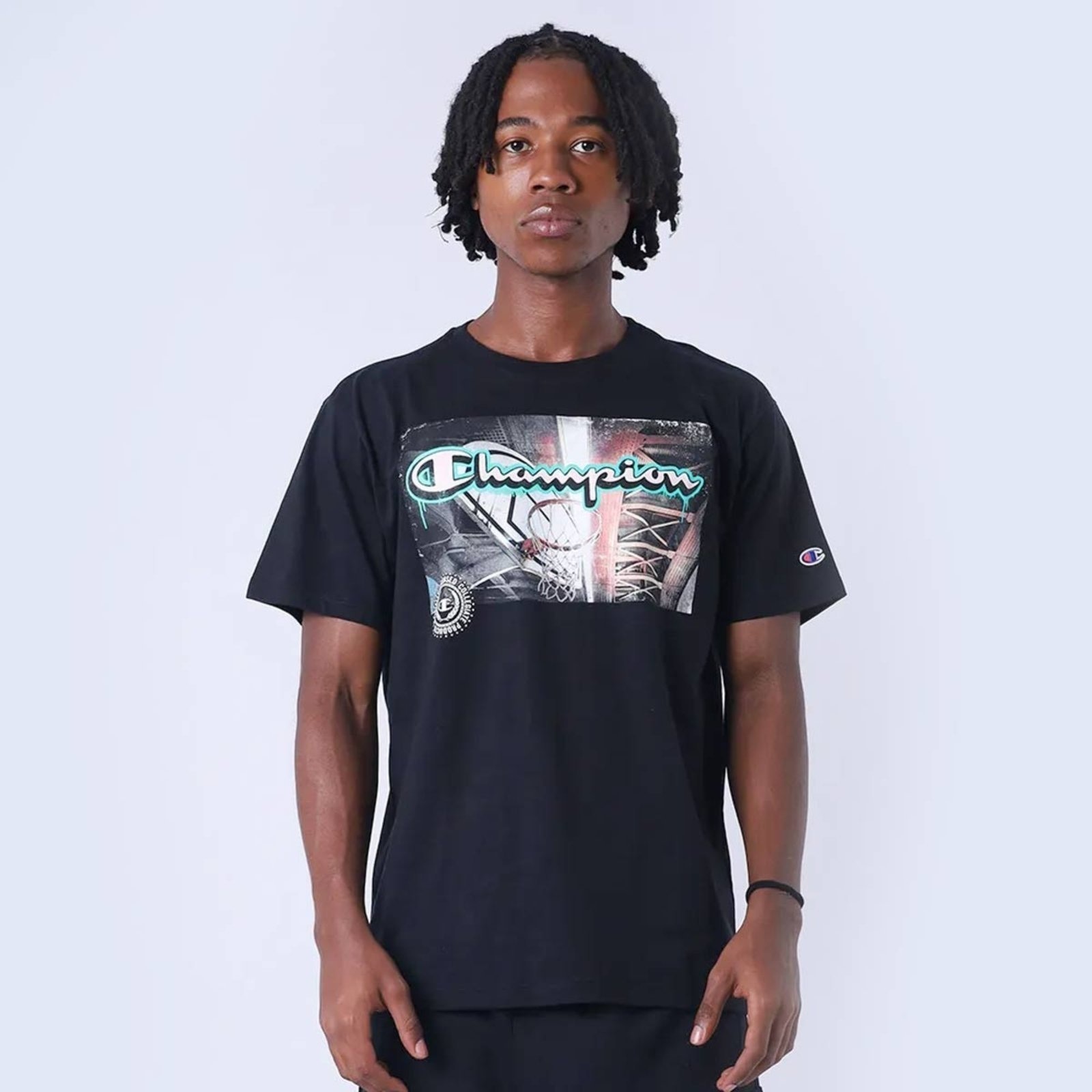 Imagem principal Camiseta Champion Basket Bridge Preta Champion branco