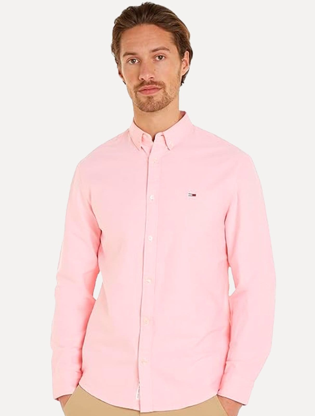Camisa Tommy Jeans Masculina Regular Entry Oxford