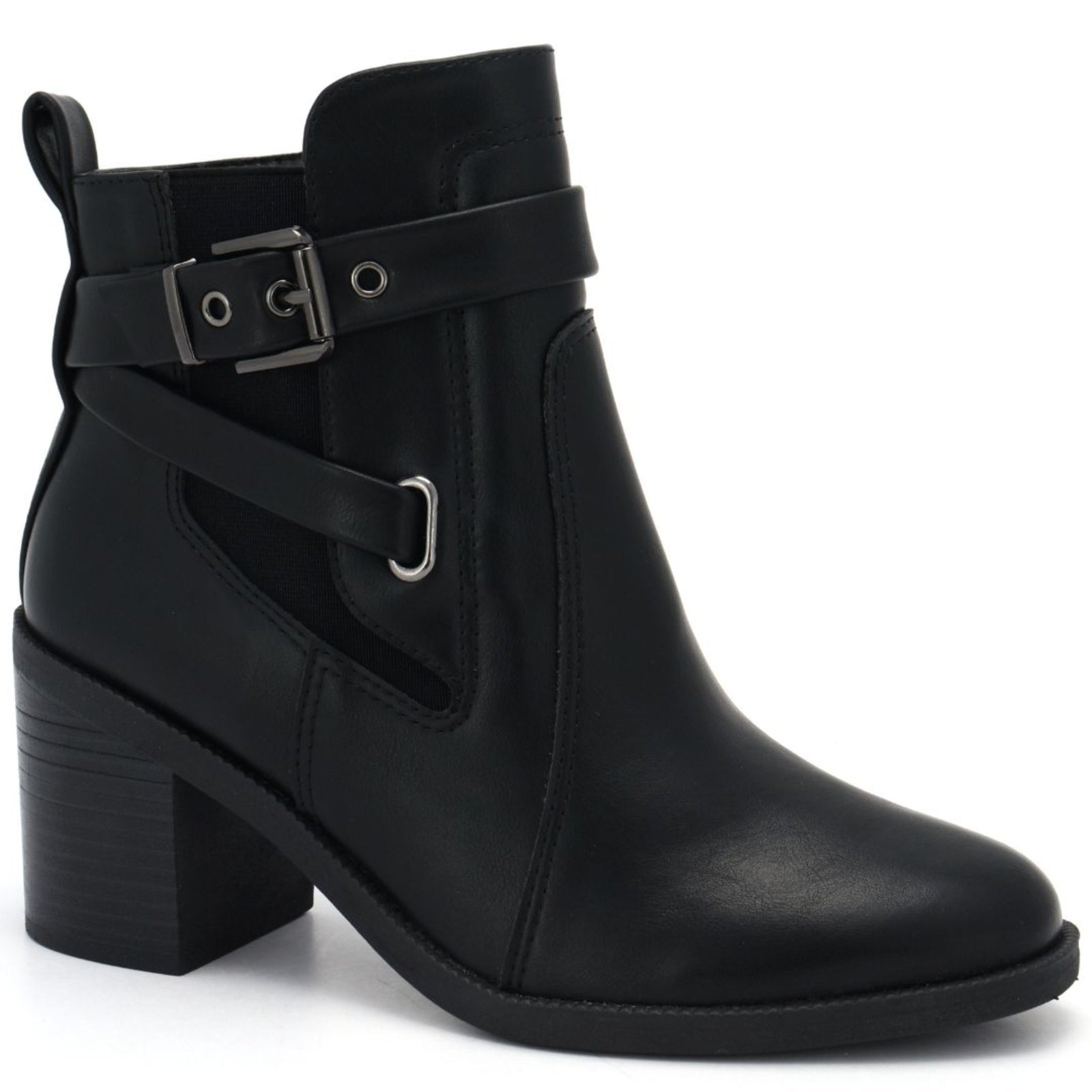 Imagem principal Bota Feminina Cano Curto Salto Bloco Médio Comfortflex 2599332 Comfortflex preto