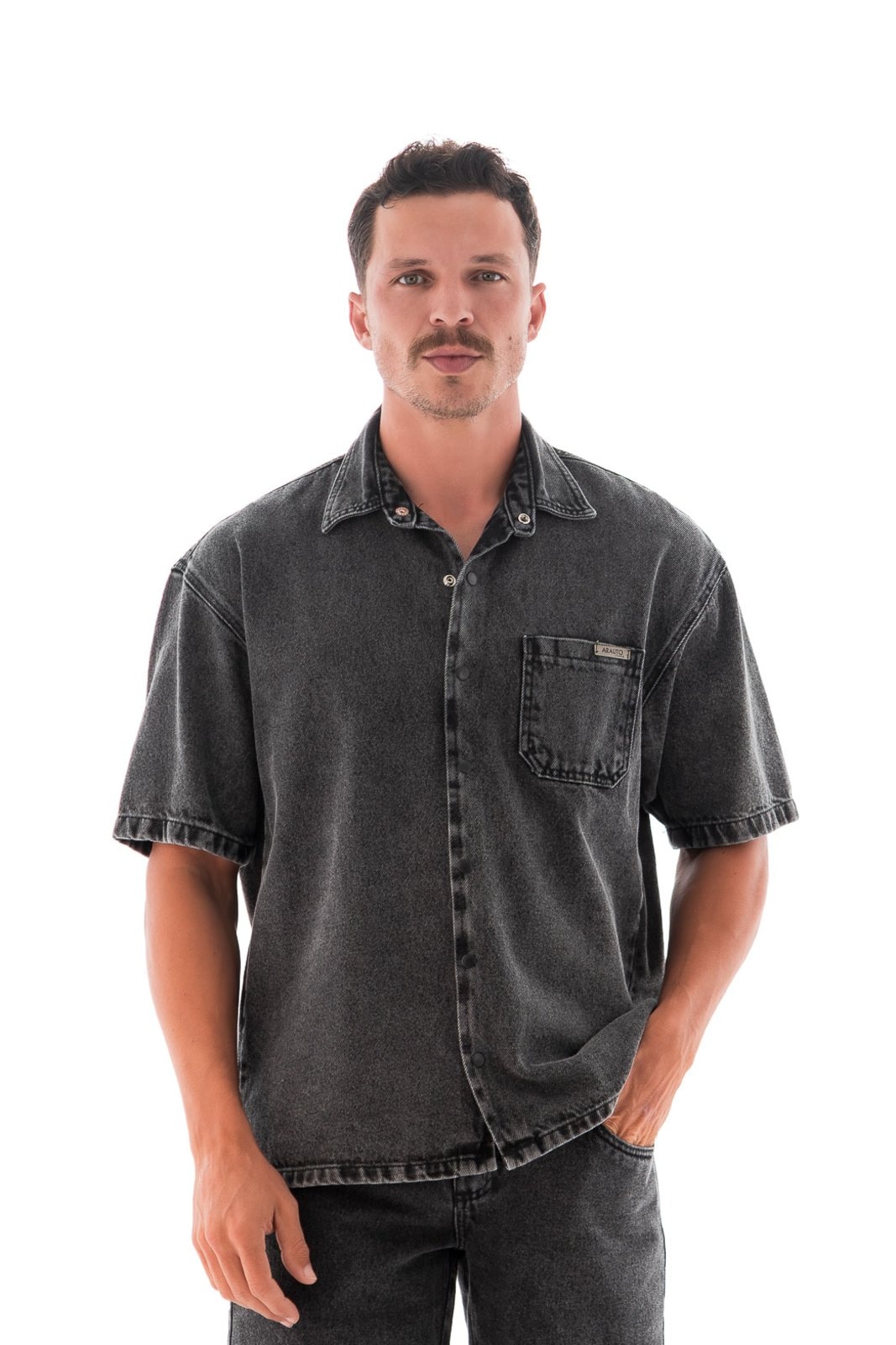Imagem principal Camisa Masculina Arauto Oversized Black ARAUTO JEANS jeans/preto black