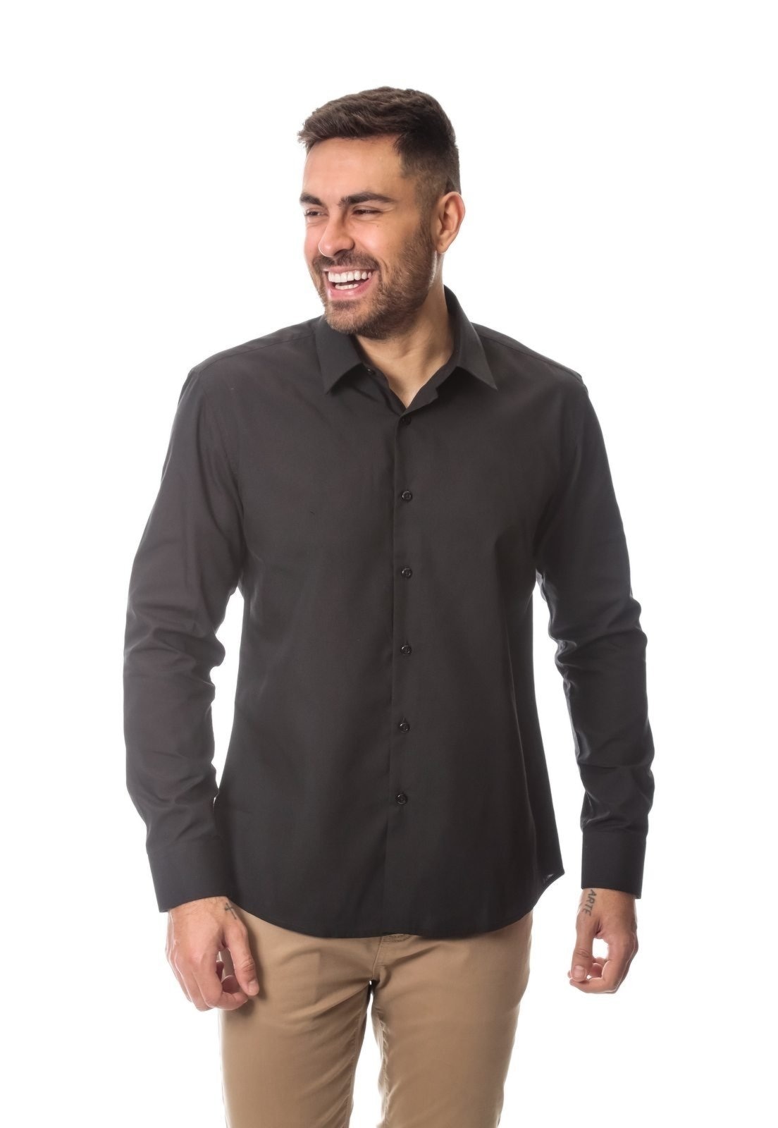 Imagem principal Camisa Masculina Manga Longa Crocker - 50077 Crocker preto