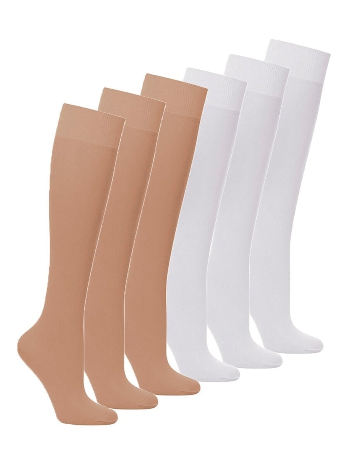 Imagem principal Kit com 6 Meias 3/4 Fio 20 Loba Lupo bege