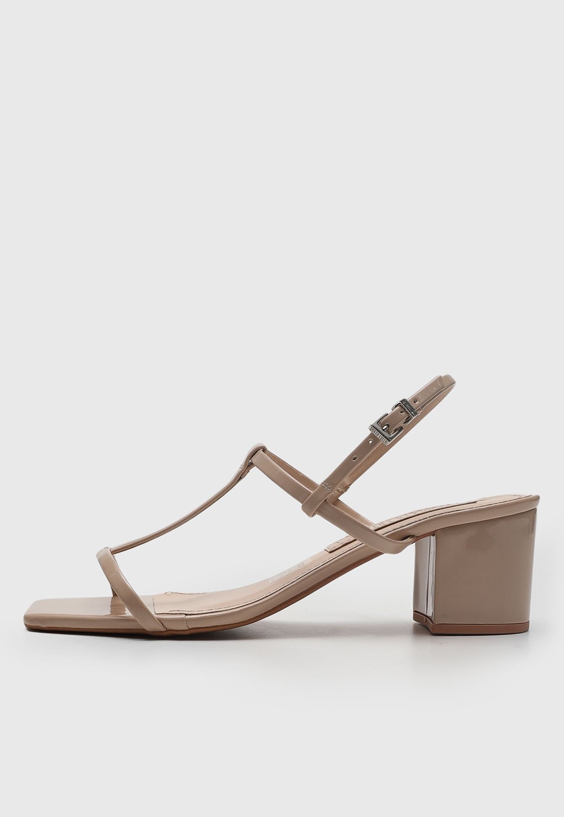 Imagem principal Sandália Feminina Santa Lolla Salto Bloco Bico Quadrado Santa Lolla bege