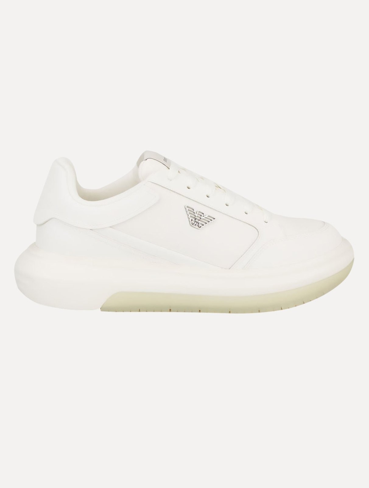 Imagem principal Tênis Empório Armani Masculino Logo Águia Metálico Emporio Armani branco