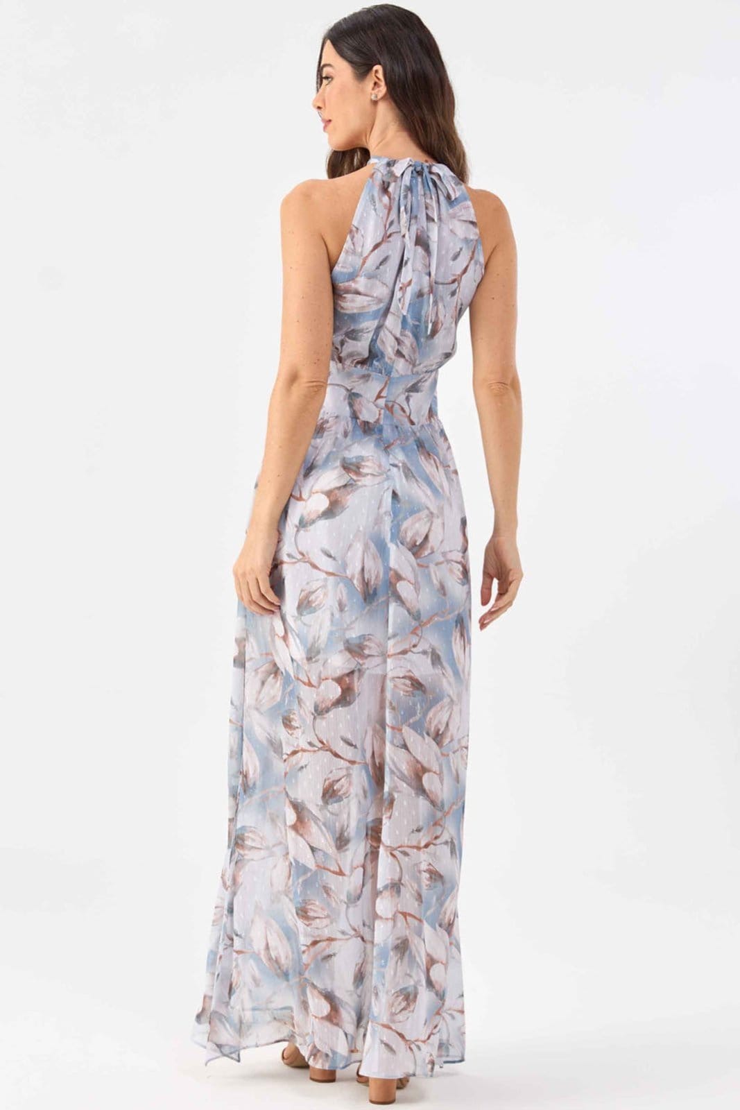 Vestido Longo PKS Frente Única Estampado