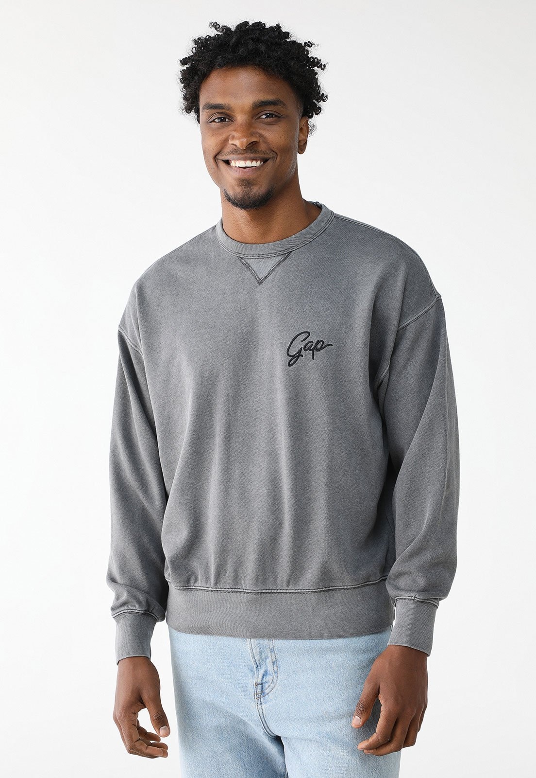 Imagem principal Blusa de Moletom Fechada GAP Logo Grafite GAP cinza