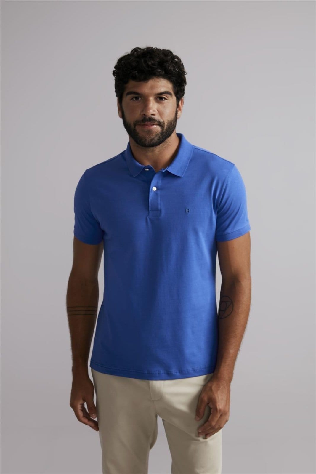 HIGHSTIL Polo Manga Curta Premium Malha Slim Fit Bic