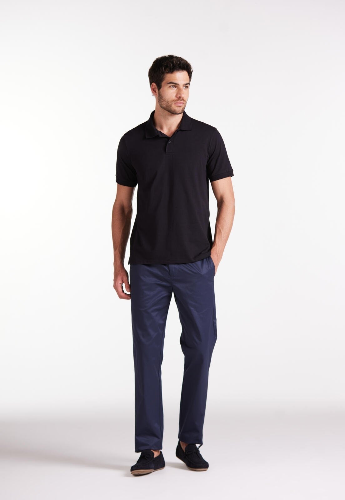 Imagem principal Calça Alfaiataria Com Elástico Traymon Marinho Traymon azul marinho