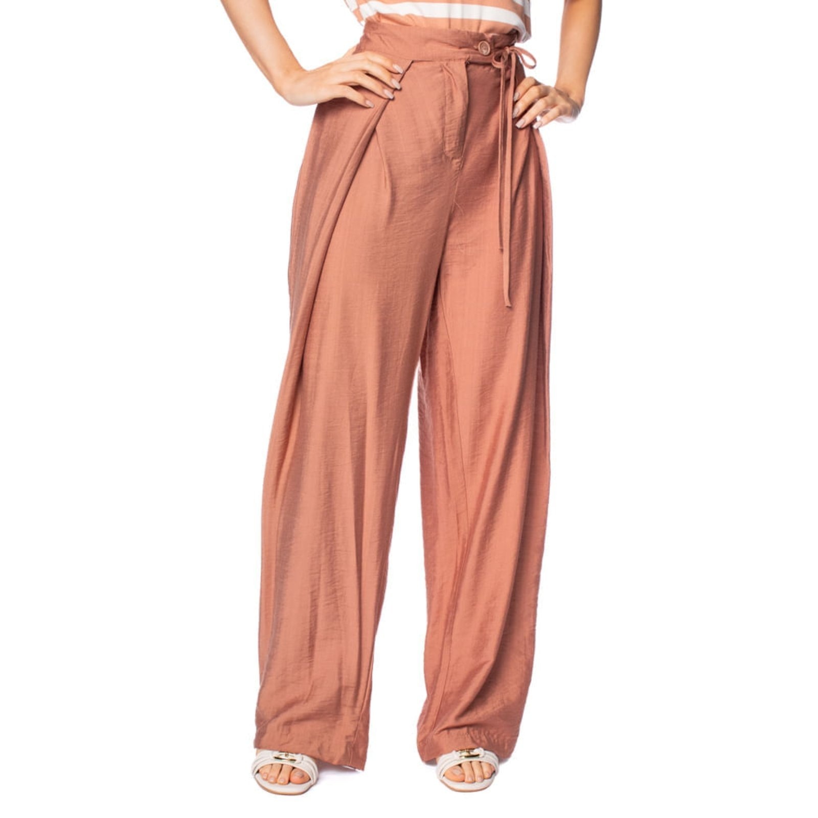 Imagem principal Calça Feminina The Style Box Reta Telha The Style Box vermelho