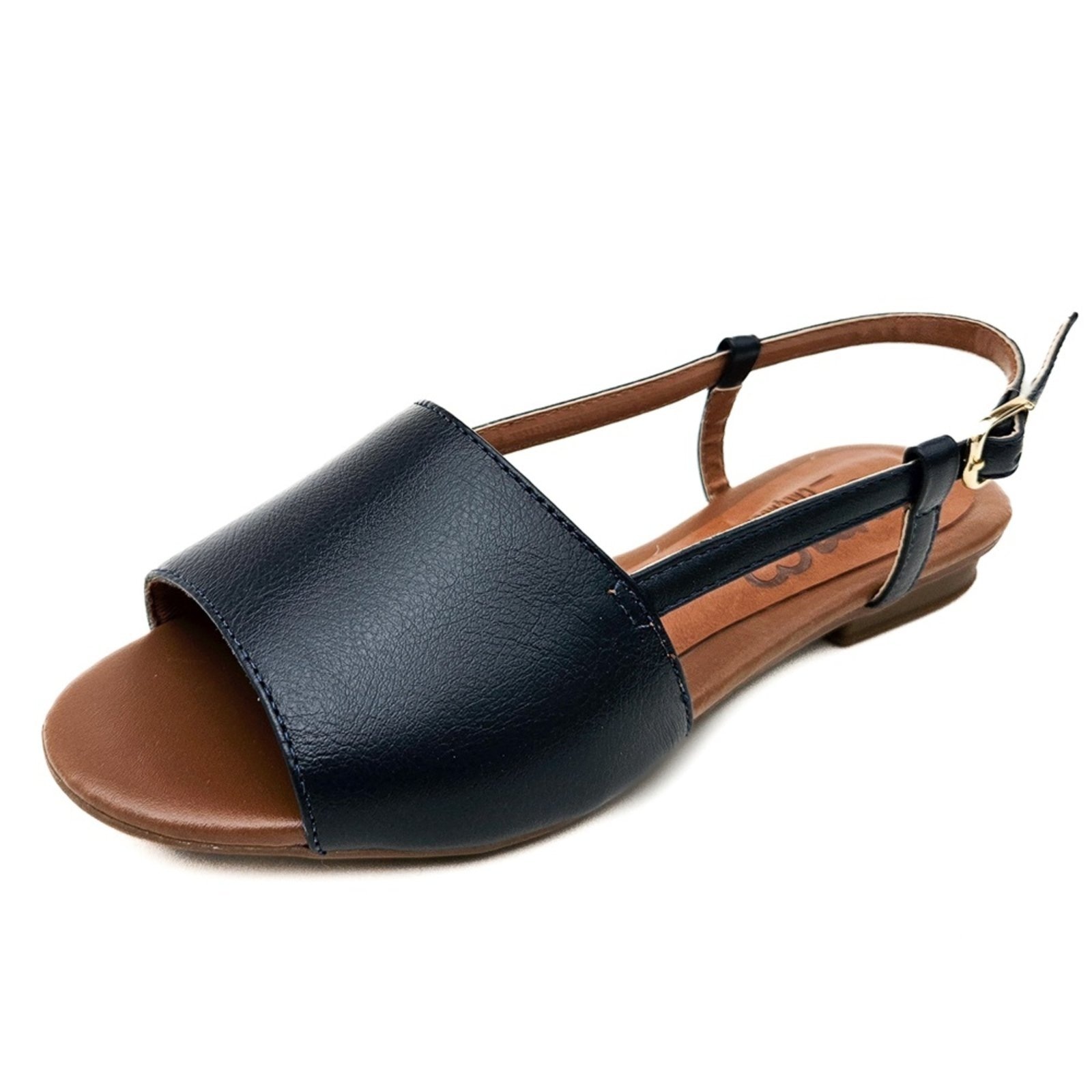 Imagem principal Sandália Rasteira em Couro Amo Calçados Mimi Marinho Amo Calçados azul