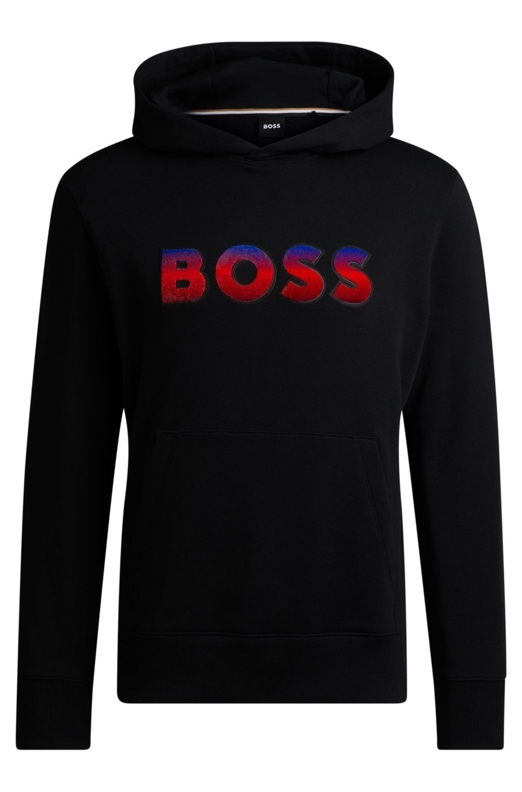 Imagem principal Moletom Com Capuz Regular-Fit Em Terry De Algodão Com Logo Degradê Boss preto