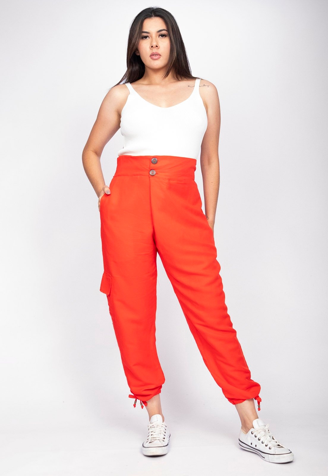 Imagem principal Calça Lisle Cargo Amazonia Vital Viscose Amazonia Vital laranja