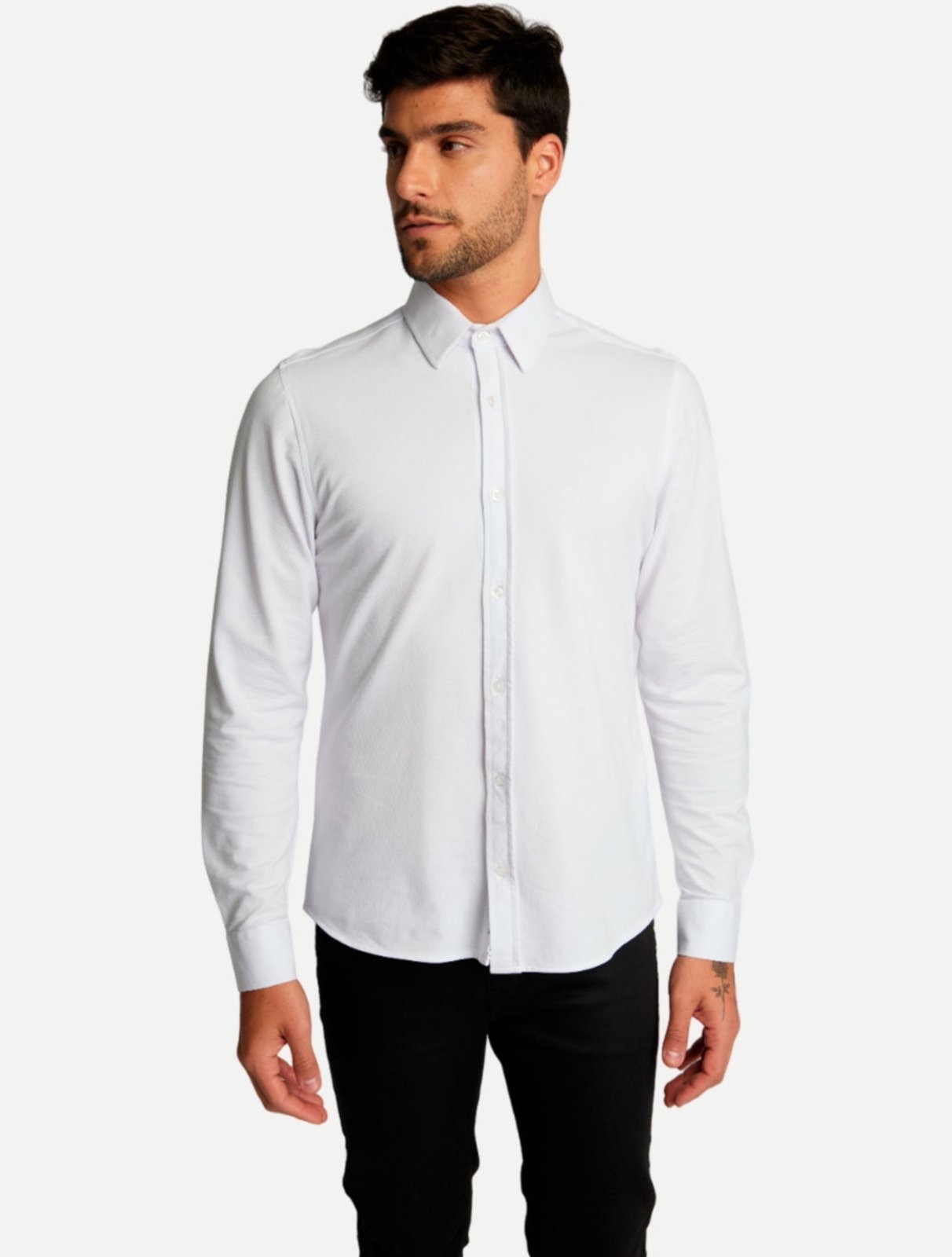 Imagem principal Camisa King & Joe Regular Malha ML CS23308 Branca King E Joe branco