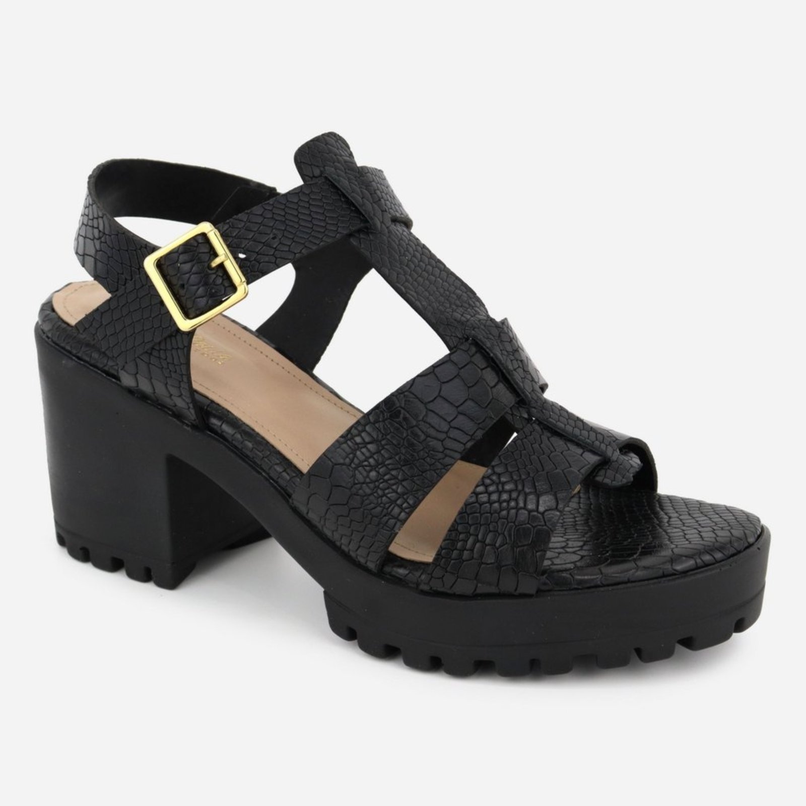 Imagem principal Tamanco Tratorado Couro Maria Paula Cabedal Croco MARIA PAULA preto