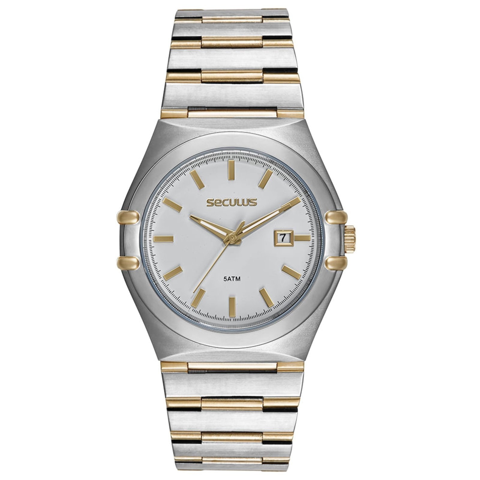 Imagem principal Relógio Masculino Social Aço e Dourado Seculus prata