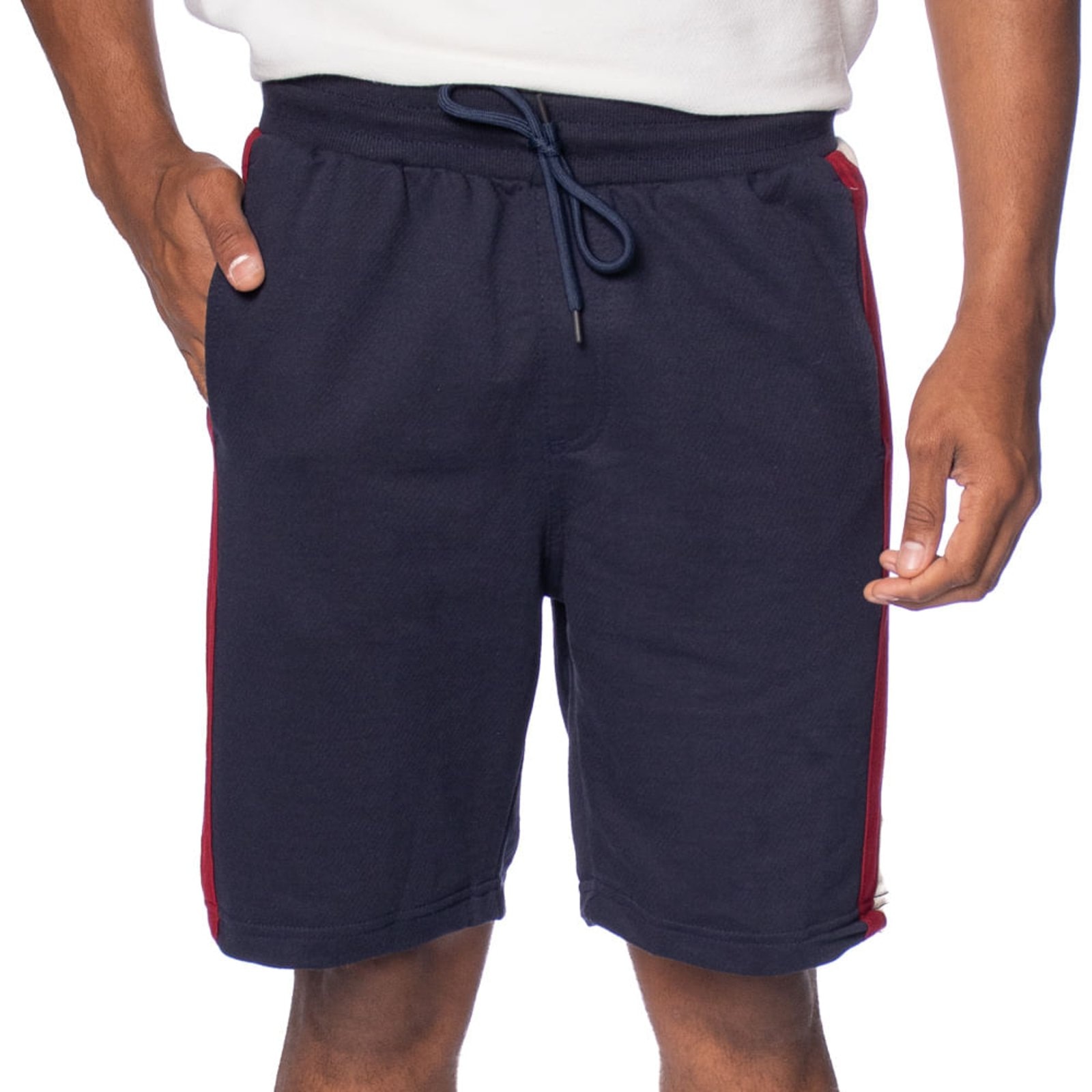 Imagem principal Bermuda Masculina Gangster Moletom Listras Marinho/Cinza Gangster azul marinho